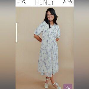 Henly Cream floral dress